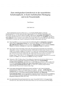 Das ontologische Argument in der Neuzeit