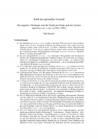 Joannes a cruce Neg. Theologie