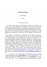 Paläobiologie Sonderdruck