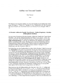 R1. Aufbau von Tanakh und Tora