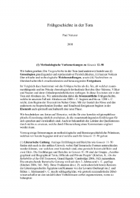 R8. Frühgeschichte der Tora