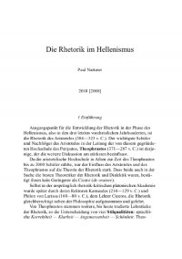 Hellenistische Rhetorik