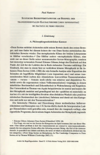 Scotus Metaphysik AfB